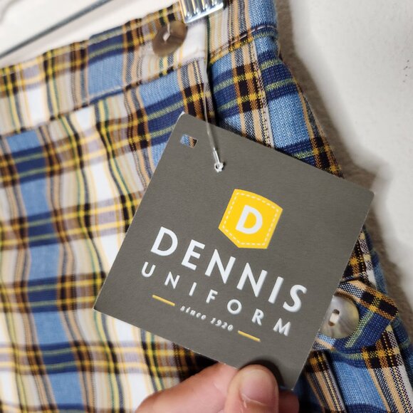 New Dennis Uniform Juniors Girls Classic Kilt Blue Yellow Santa Catalina Plaid - Picture 2 of 7